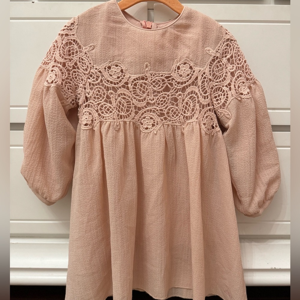 Chloe couture dress with guipure embroidery - Picture 3 of 14